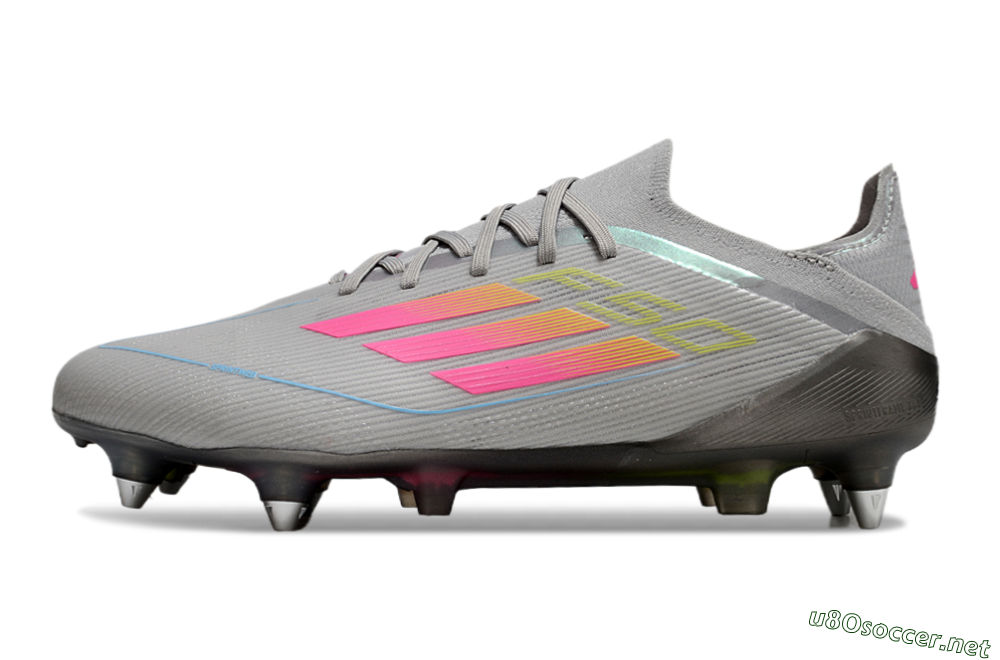 Men's Adidas F50 Elite SG Football Boots - Grey/Pink/Yellow 0