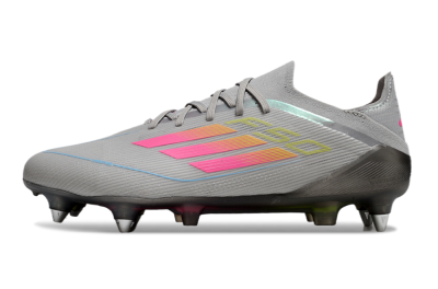 Men's Adidas F50 Elite SG Football Boots - Grey/Pink/Yellow