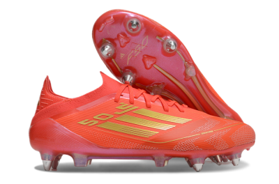 Men's Adidas F50 Elite SG Football Boots - Red/Gold