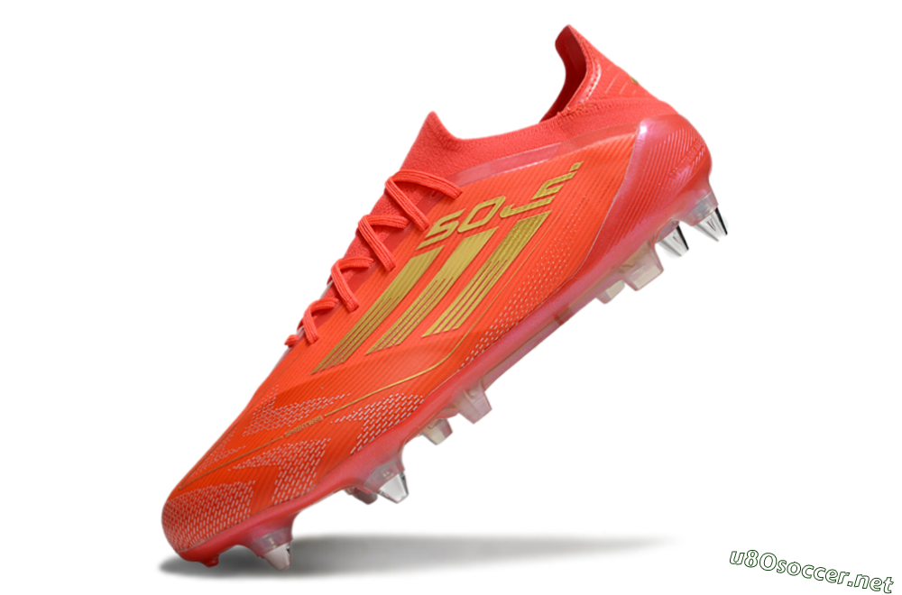 Men's Adidas F50 Elite SG Football Boots - Red/Gold 5