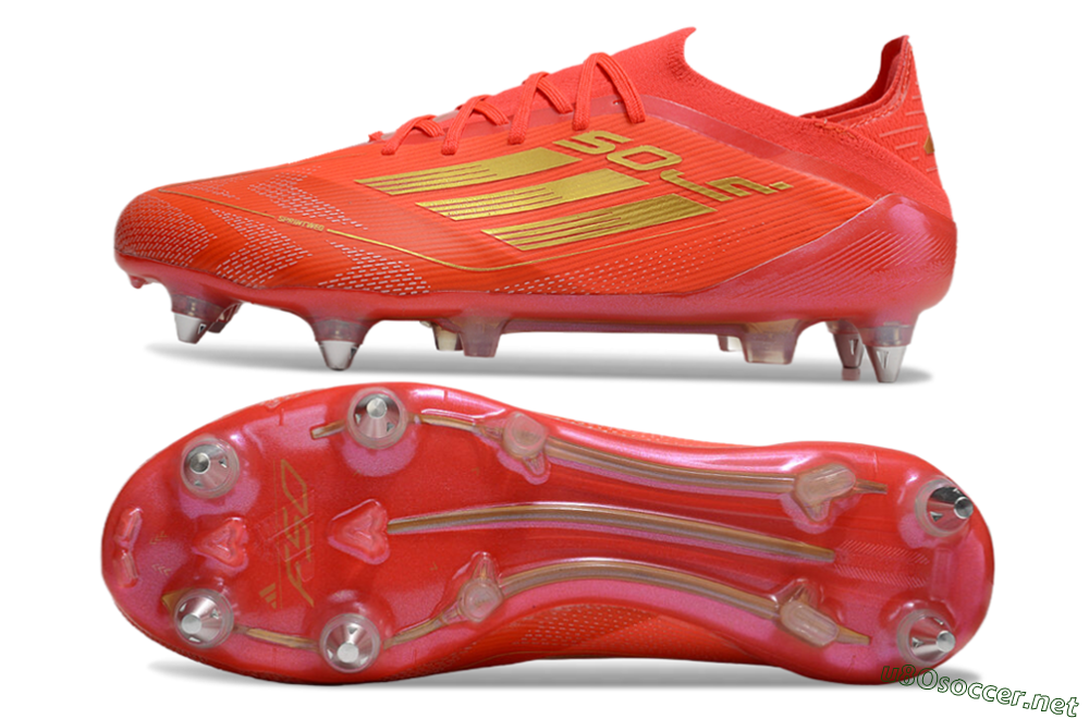 Men's Adidas F50 Elite SG Football Boots - Red/Gold 1