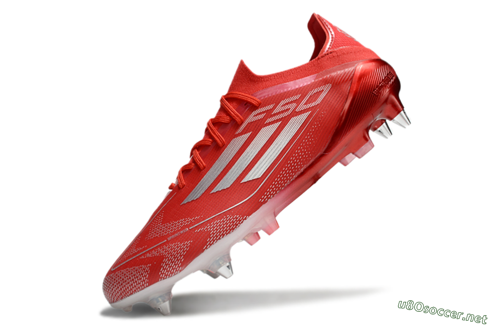 Men's Adidas F50 Elite SG Football Boots - Red/Silver 5