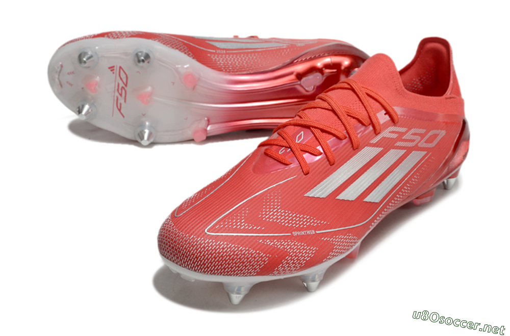 Men's Adidas F50 Elite SG Football Boots - Red/Silver 3
