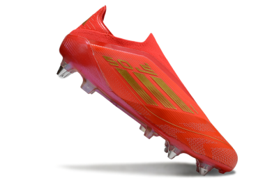 Men's Adidas F50 Elite Laceless SG Football Boots - Red/Gold