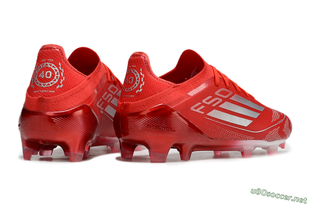 Men's Adidas F50 Elite FG Football Boots - Red/Silver 6