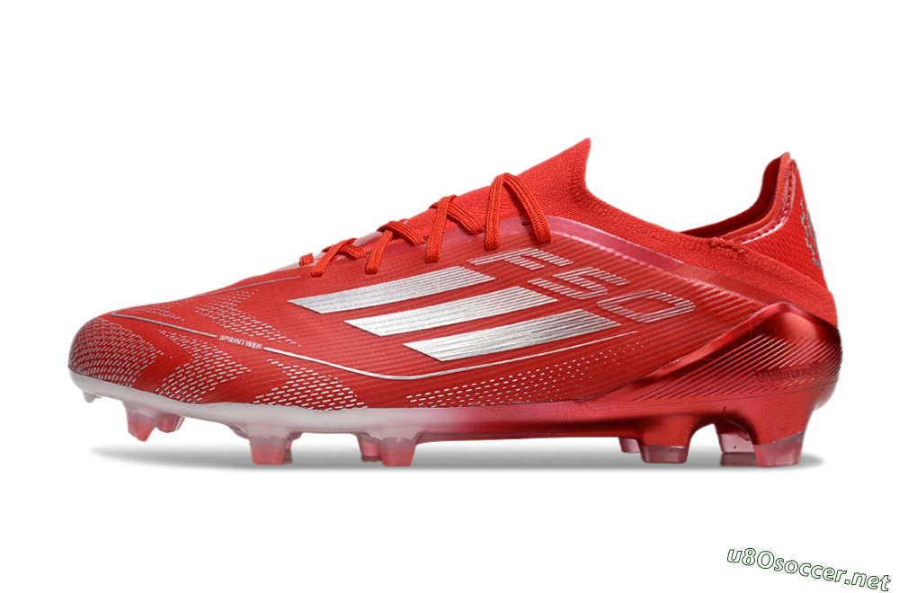Men's Adidas F50 Elite FG Football Boots - Red/Silver 0