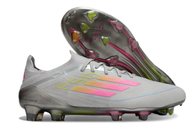 Men's Adidas F50 Elite FG Football Boots - Grey/Pink/Yellow