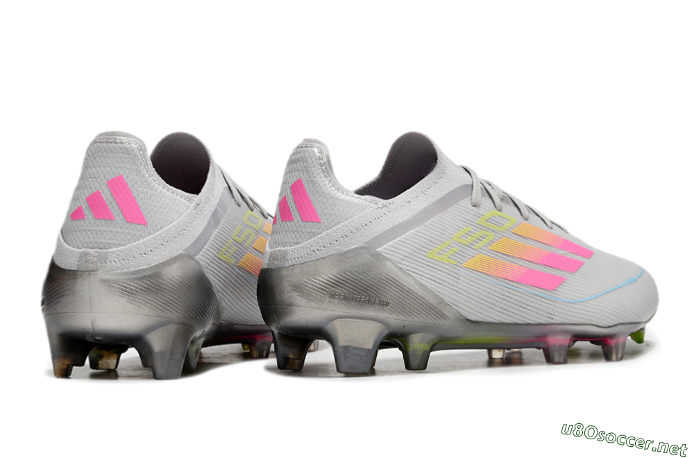 Men's Adidas F50 Elite FG Football Boots - Grey/Pink/Yellow 6