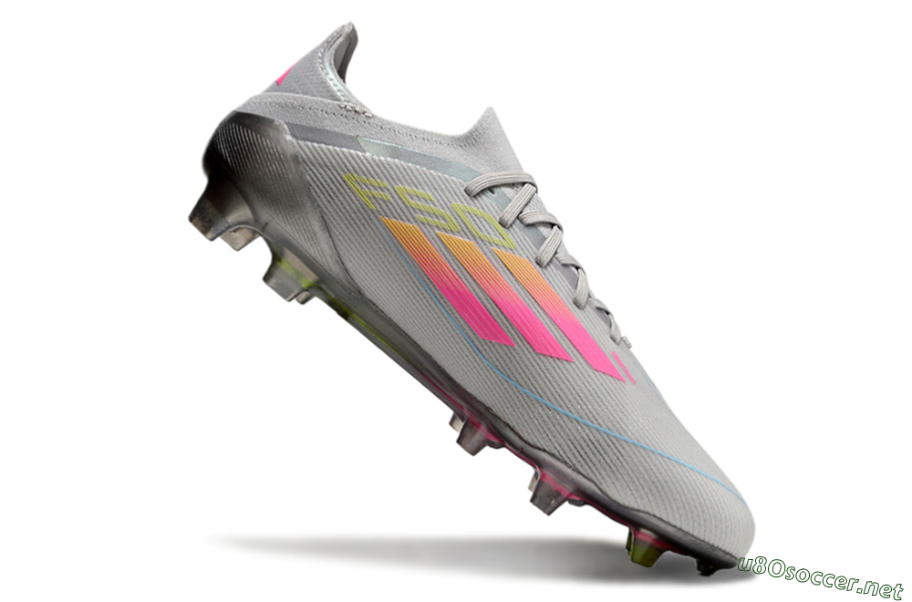 Men's Adidas F50 Elite FG Football Boots - Grey/Pink/Yellow 4