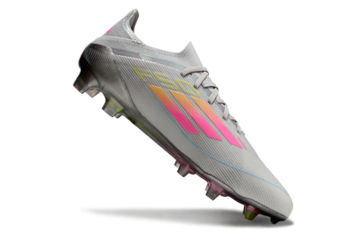 Men's Adidas F50 Elite FG Football Boots - Grey/Pink/Yellow