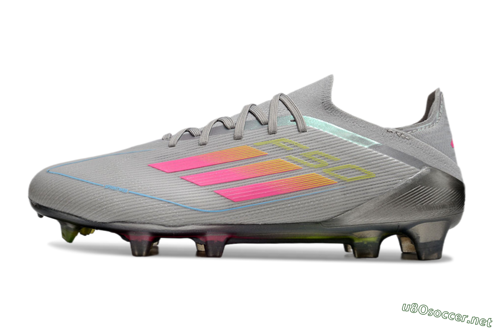 Men's Adidas F50 Elite FG Football Boots - Grey/Pink/Yellow 0