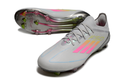 Men's Adidas F50 Elite FG Football Boots - Grey/Pink/Yellow