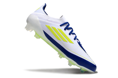 Men's Messi x Adidas F50 Elite FG Football Boots - White/Blue/Yellow