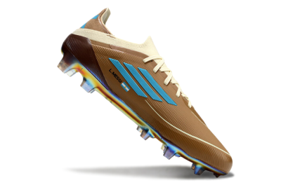 Men's Messi x Adidas F50 Elite Benito FG Football Boots - Brown/White/Blue