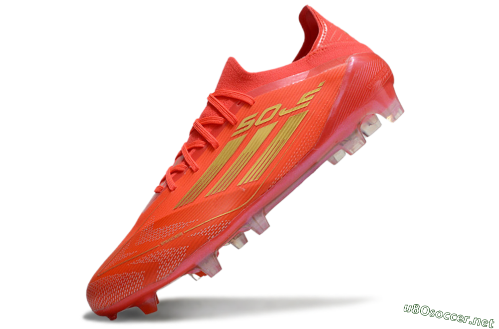 Men's Adidas F50 Elite FG Football Boots - Red/Gold 5