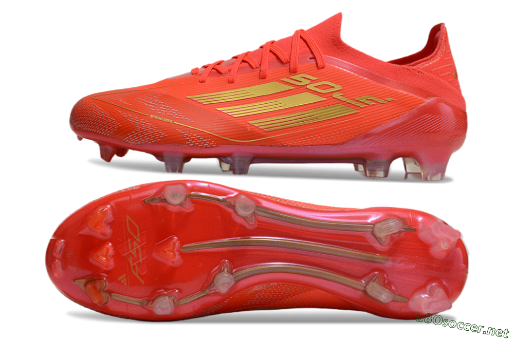 Men's Adidas F50 Elite FG Football Boots - Red/Gold 1