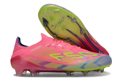 Men's Adidas F50 Elite FG Football Boots - Pink/Blue/Yellow