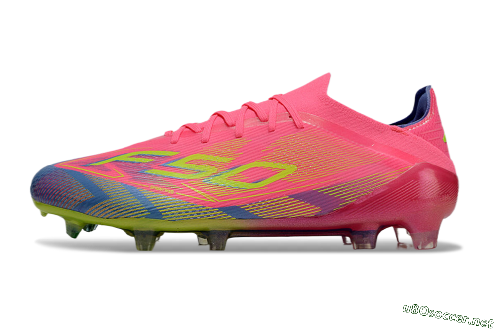 Men's Adidas F50 Elite FG Football Boots - Pink/Blue/Yellow 0