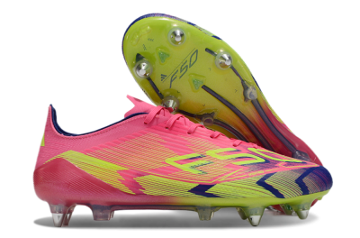 Men's Adidas F50 Elite SG Football Boots - Pink/Blue/Yellow