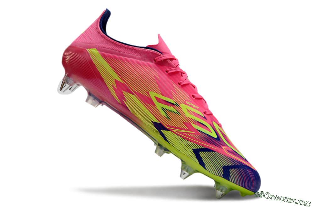 Men's Adidas F50 Elite SG Football Boots - Pink/Blue/Yellow 4