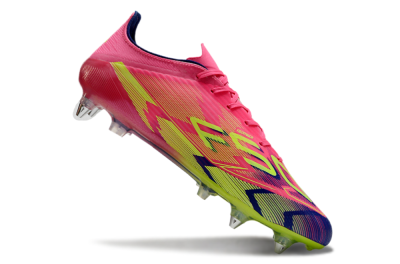 Men's Adidas F50 Elite SG Football Boots - Pink/Blue/Yellow
