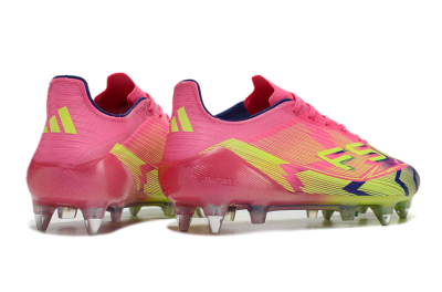 Men's Adidas F50 Elite SG Football Boots - Pink/Blue/Yellow