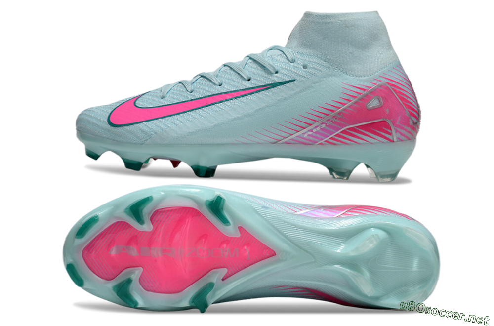 Men's Nike Air Zoom Mercurial Superfly 10 Elite FG Football Boots - Jade/Pink/Silver 1