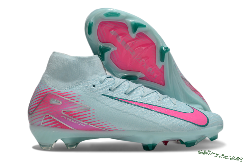 Men's Nike Air Zoom Mercurial Superfly 10 Elite FG Football Boots - Jade/Pink/Silver 2