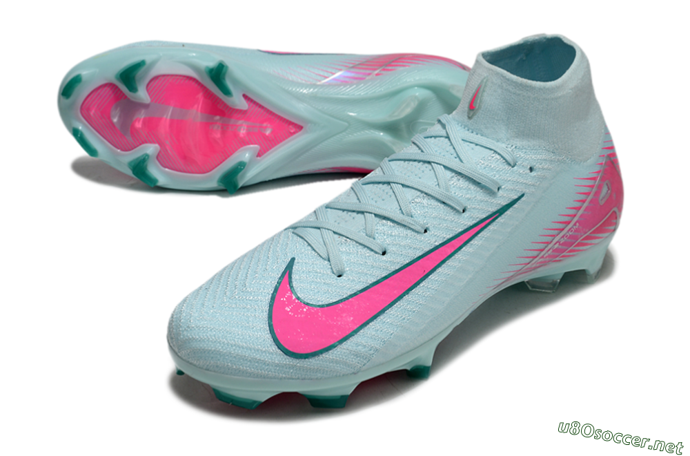 Men's Nike Air Zoom Mercurial Superfly 10 Elite FG Football Boots - Jade/Pink/Silver 3