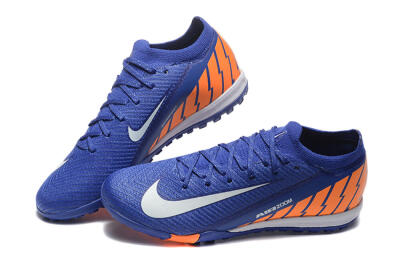 Men's Nike Air Zoom Mercurial Vapor 16 Elite TF Football Shoes - Blue/White/Orange