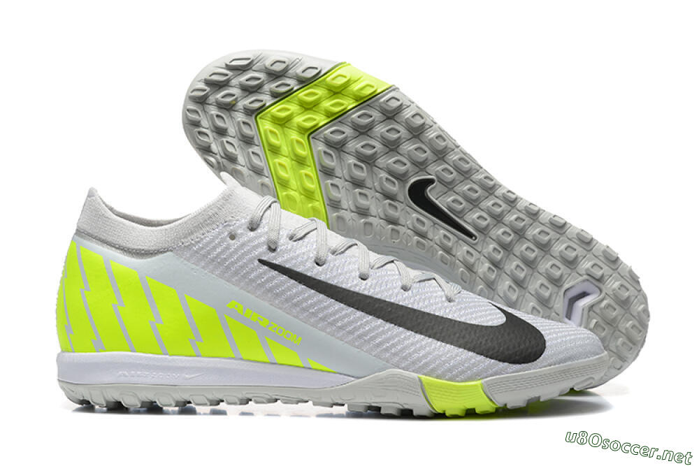 Men's Nike Air Zoom Mercurial Vapor 16 Elite TF Football Shoes - Grey/Yellow/Silver 2