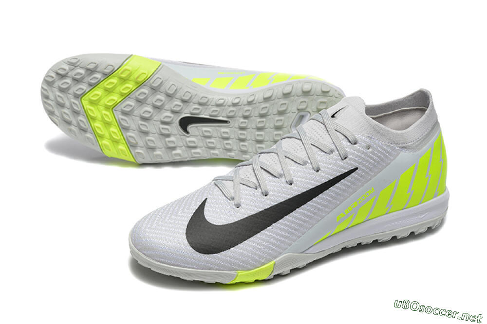 Men's Nike Air Zoom Mercurial Vapor 16 Elite TF Football Shoes - Grey/Yellow/Silver 3