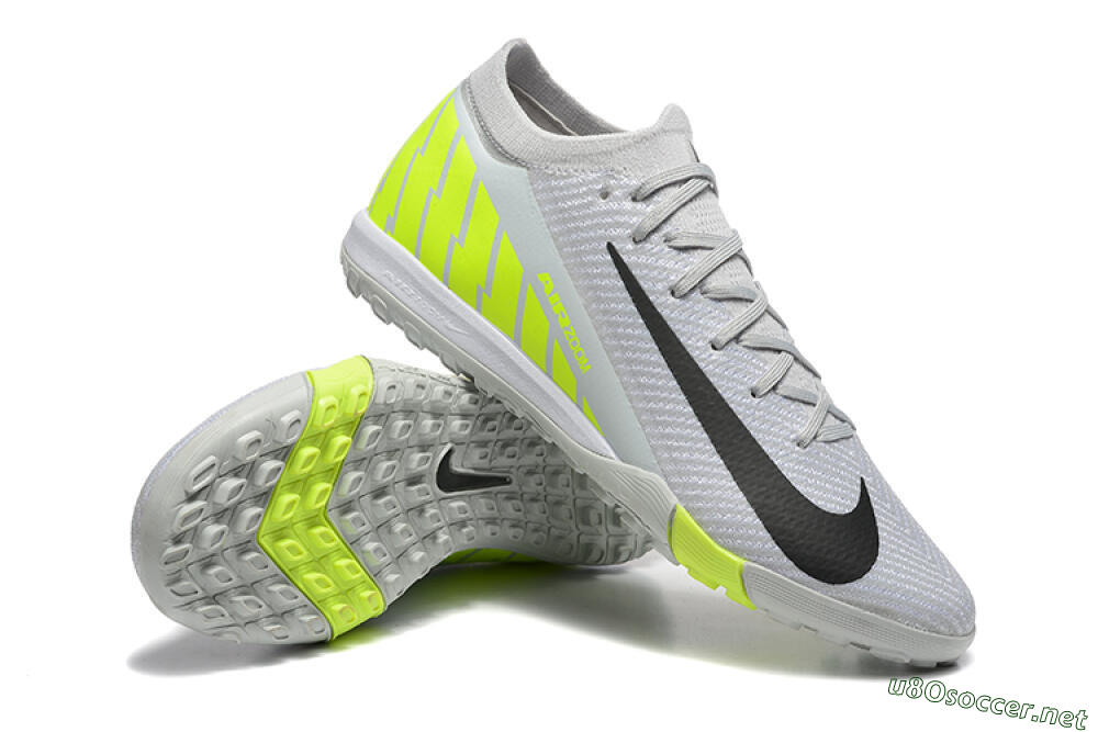 Men's Nike Air Zoom Mercurial Vapor 16 Elite TF Football Shoes - Grey/Yellow/Silver 4