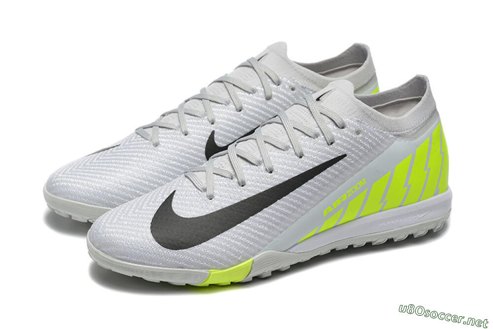 Men's Nike Air Zoom Mercurial Vapor 16 Elite TF Football Shoes - Grey/Yellow/Silver 5