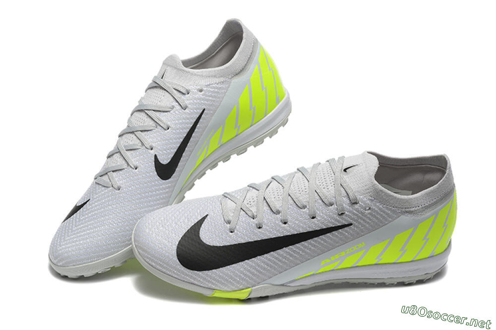 Men's Nike Air Zoom Mercurial Vapor 16 Elite TF Football Shoes - Grey/Yellow/Silver 6