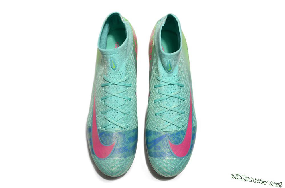 Men's Nike Air Zoom Mercurial Superfly 10 Elite SG Football Boots - Jade/Pink/Blue 4