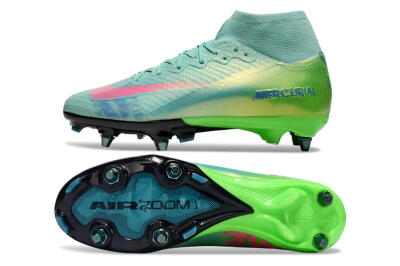 Men's Nike Air Zoom Mercurial Superfly 10 Elite SG Football Boots - Jade/Pink/Blue