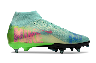 Men's Nike Air Zoom Mercurial Superfly 10 Elite SG Football Boots - Jade/Pink/Blue