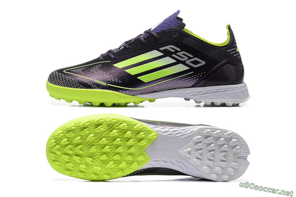 Unisex Adidas F50 Pro TF Football Shoes - Purple/Yellow/White 1