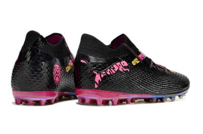 Unisex Puma Future Ultimate MG Football Boots - Black/Pink/Yellow