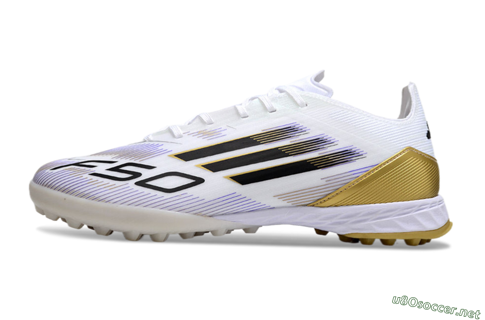 Men's Adidas F50 Pro TF Football Shoes - White/Black/Yellow 0