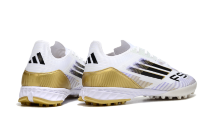 Men's Adidas F50 Pro TF Football Shoes - White/Black/Yellow