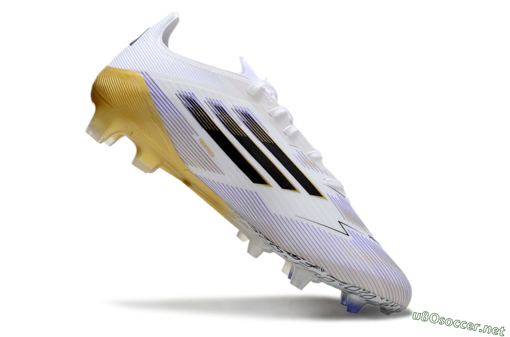 Men's Adidas F50 Elite FG Football Boots - White/Black/Yellow 4