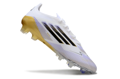 Men's Adidas F50 Elite FG Football Boots - White/Black/Yellow