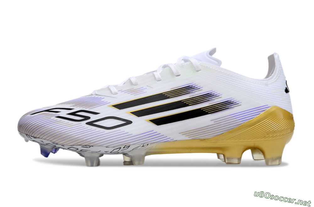 Men's Adidas F50 Elite FG Football Boots - White/Black/Yellow 0