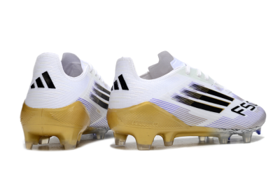 Men's Adidas F50 Elite FG Football Boots - White/Black/Yellow