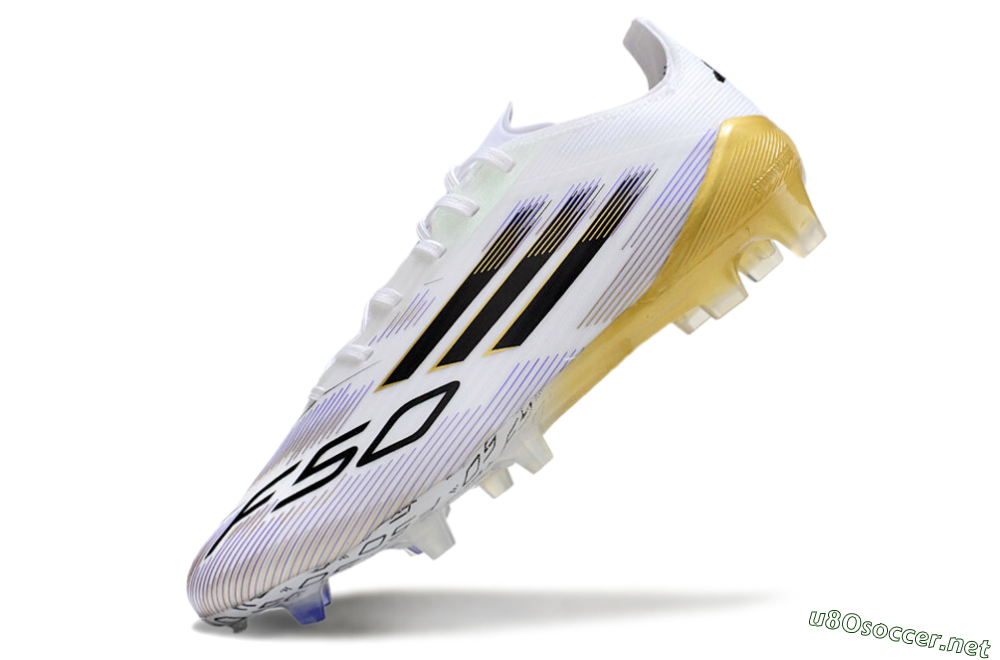 Men's Adidas F50 Elite FG Football Boots - White/Black/Yellow 5