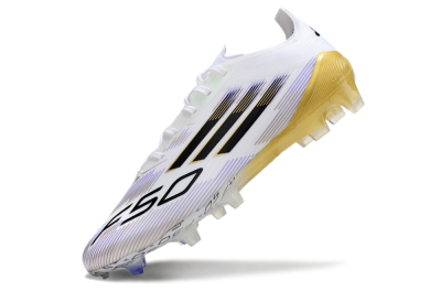 Men's Adidas F50 Elite FG Football Boots - White/Black/Yellow