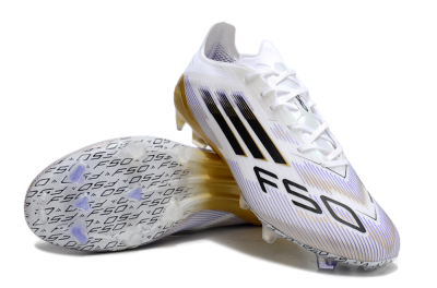 Men's Adidas F50 Elite FG Football Boots - White/Black/Yellow