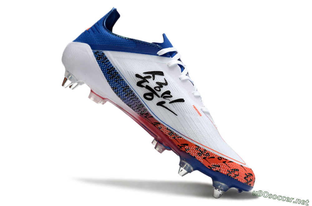 Men's Adidas F50 Elite SG Football Boots - White/Black/Red/Blue 4